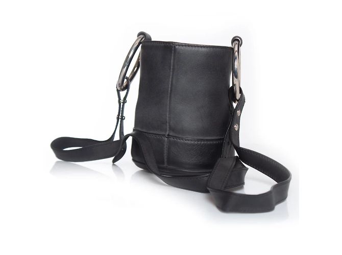 Autre Marque Borsa a secchiello in pelle Bonsai di Simon Miller Nero Grigio - vista 5
