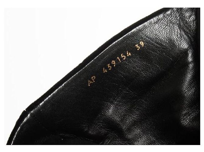 Saint Laurent, stivaletti in velluto neri Nero - vista 9