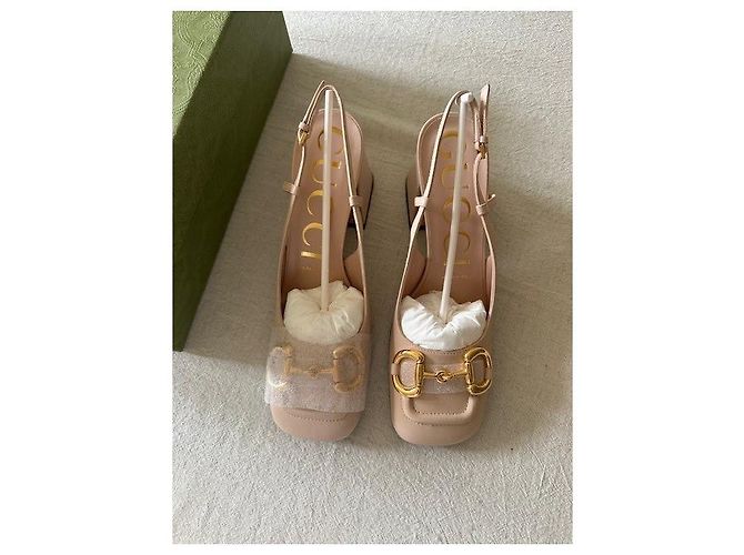 GUCCI Baby 75 Slingback Beige - vista 3