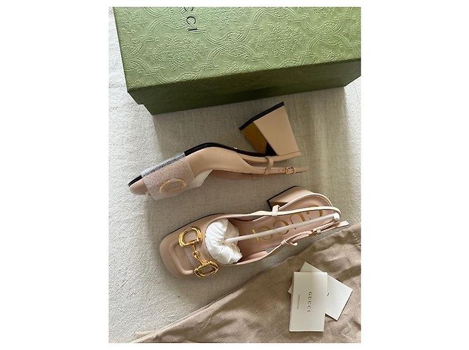 GUCCI Baby 75 Slingback Beige - vista 7