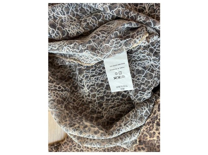 Autre Marque Pierre Mantoux Bluse Braun Polyamid M - Ansicht 10