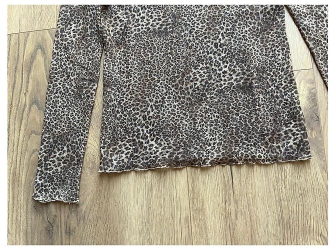 Autre Marque Pierre Mantoux Bluse Braun Polyamid M - Ansicht 5