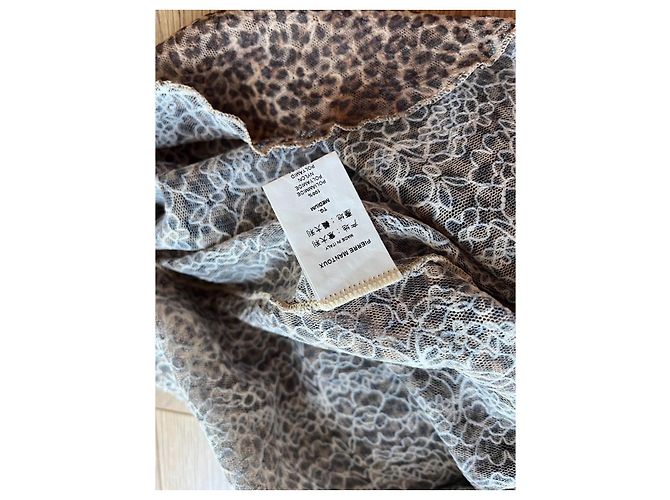 Autre Marque Pierre Mantoux Bluse Braun Polyamid M - Ansicht 8