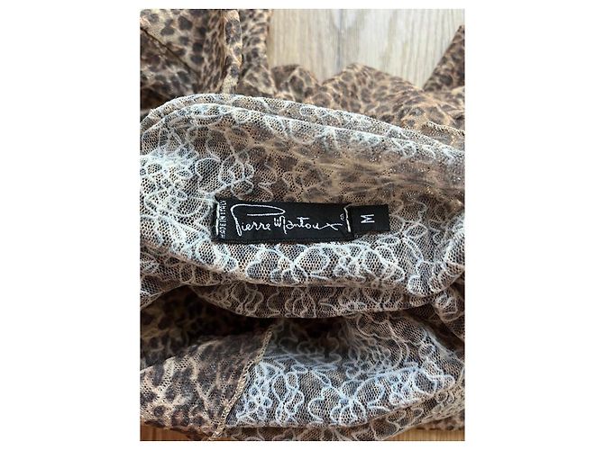 Autre Marque Pierre Mantoux Bluse Braun Polyamid M - Ansicht 9