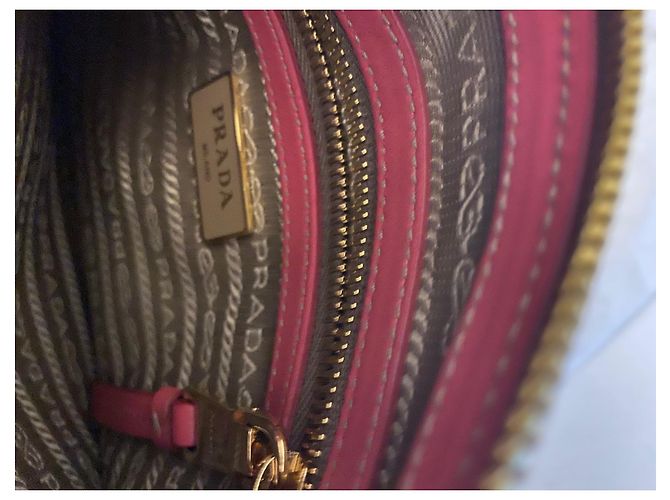 Bolso Prada beige de piel y tela - vista 11