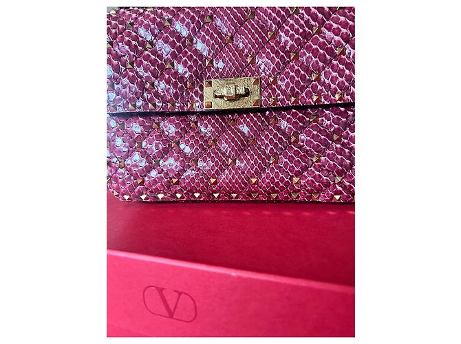 Borsa Rockstud Spike di Valentino Garavani Bordò - vista 6