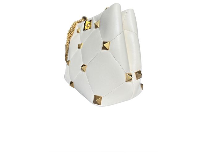 Borsa Roman Stud di Valentino Garavani Bianco - vista 3