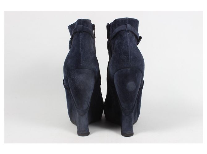 Botas de camurça de tornozelo Bottega Veneta Azul - vista 10