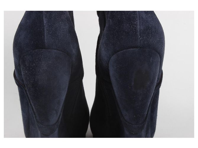 Botas de camurça de tornozelo Bottega Veneta Azul - vista 11