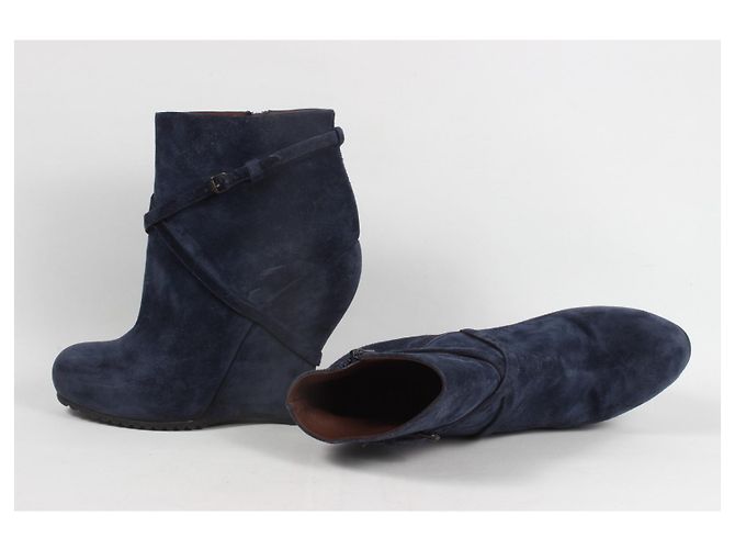 Botas de camurça de tornozelo Bottega Veneta Azul - vista 12