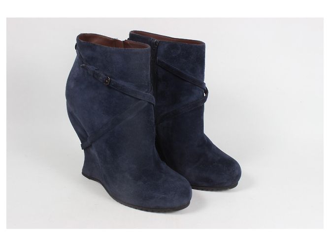 Botas de camurça de tornozelo Bottega Veneta Azul - vista 6