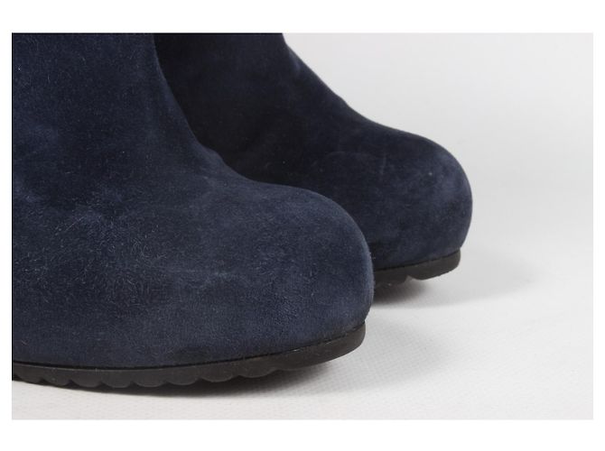 Botas de camurça de tornozelo Bottega Veneta Azul - vista 8