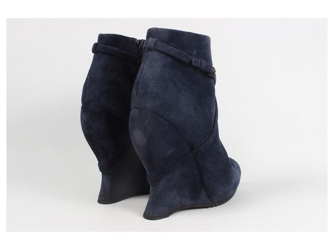 Botas de camurça de tornozelo Bottega Veneta Azul - vista 9