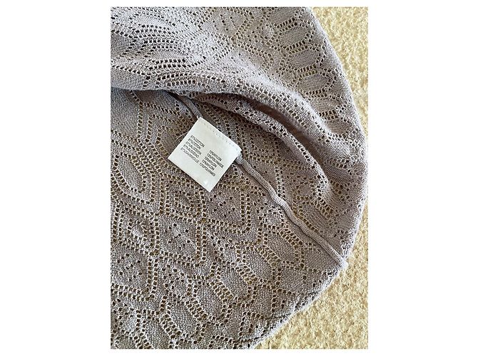 Hellgrauer feiner Stricktop mit Raffung von Massimo Dutti Größe M oder 36-38 Weiß - Ansicht 7