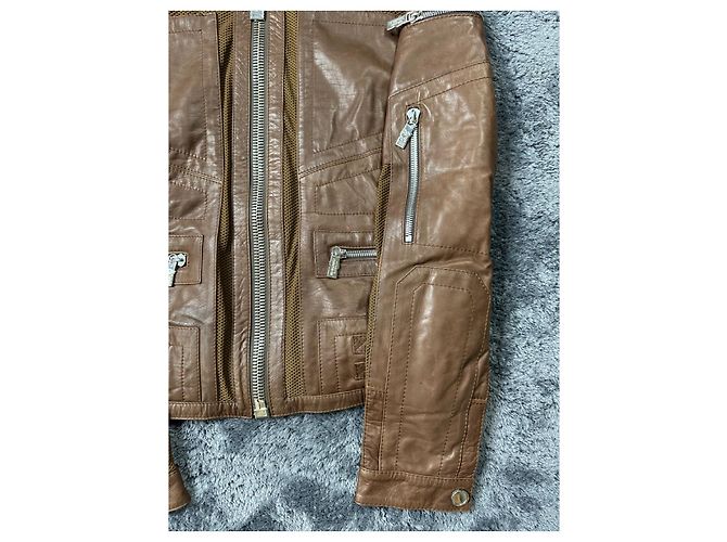 Dirk Bikkenbergs Giacca marrone con zip bondage dei primi anni 00 di Dirk Bikkembergs. - vista 2