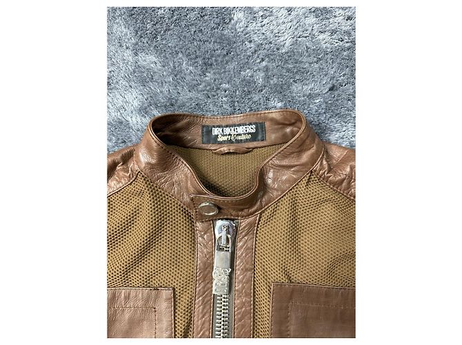Dirk Bikkenbergs Giacca marrone con zip bondage dei primi anni 00 di Dirk Bikkembergs. - vista 4