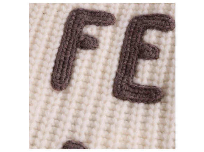 FENDI - Sciarpa in lana beige Fendi - vista 2