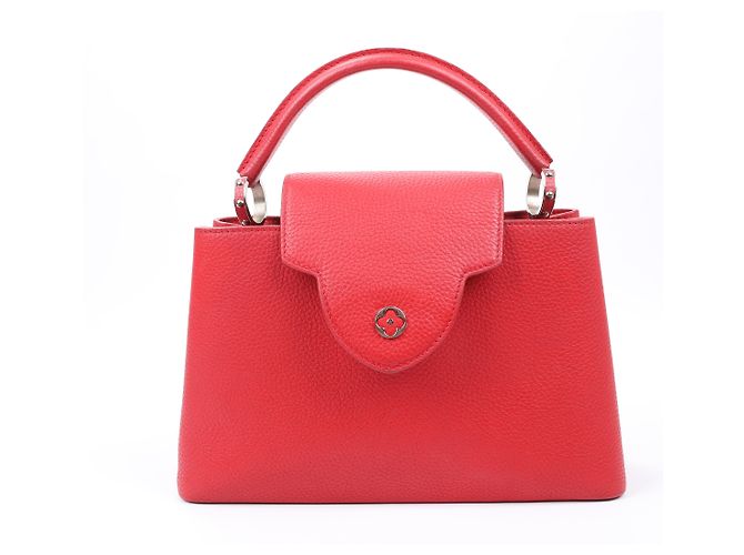 Borsa Louis Vuitton Parnassea Capucines PM in rosso M42237 - vista 2