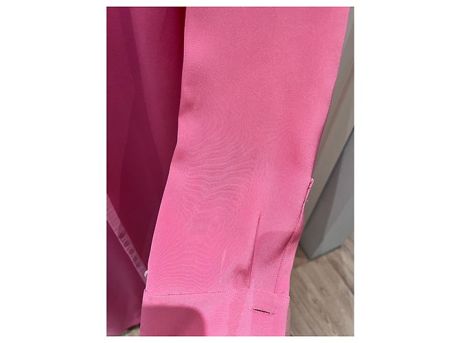 Vestido Prada de seda rosa con cinturón - vista 4