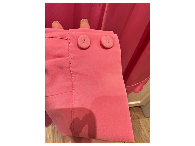 Vestido Prada de seda rosa con cinturón - vista 5