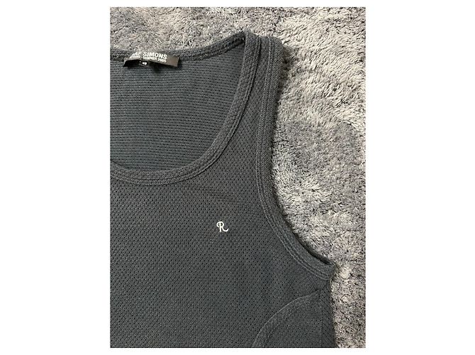 Raf Simons Spring Summer 2005 Honeycomb Black Tank Top. - view 3