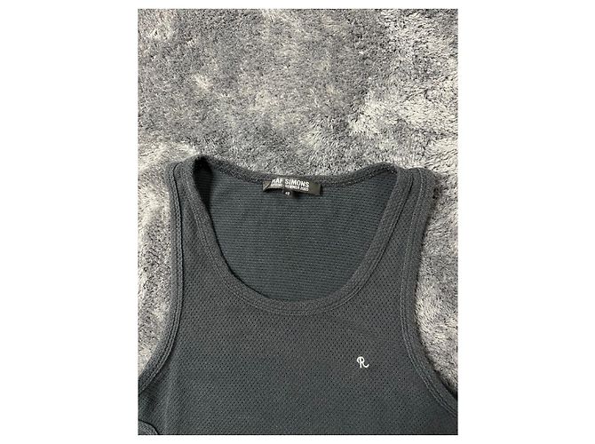 Raf Simons Spring Summer 2005 Honeycomb Black Tank Top. - view 4