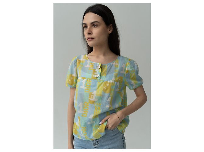 ¡Raro! Blusa de algodón J’Adore Dior de Christian Dior & John Galliano 2005 NWT Multicolor - vista 2