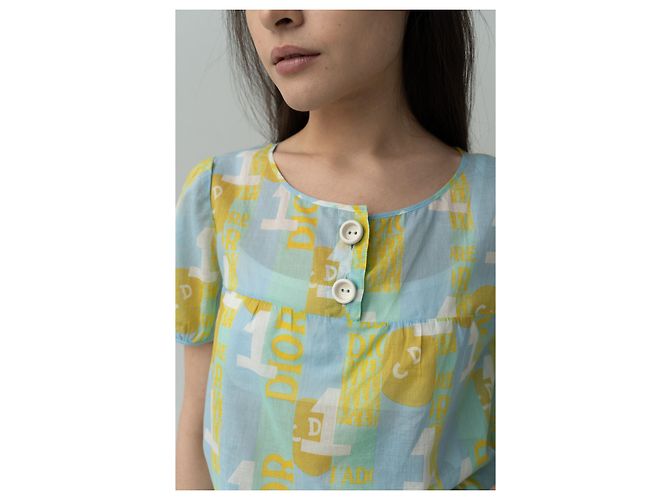 ¡Raro! Blusa de algodón J’Adore Dior de Christian Dior & John Galliano 2005 NWT Multicolor - vista 3