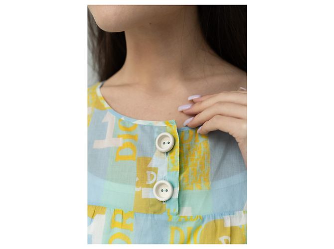 ¡Raro! Blusa de algodón J’Adore Dior de Christian Dior & John Galliano 2005 NWT Multicolor - vista 4