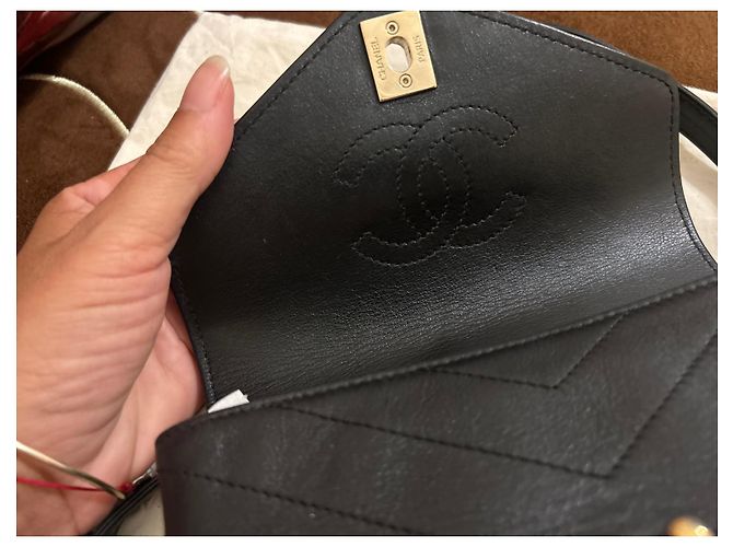 Borsa Chanel in pelle nera Nero - vista 11