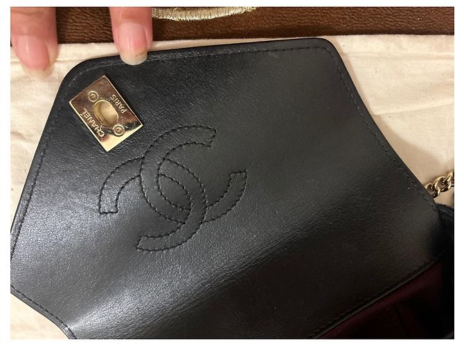 Borsa Chanel in pelle nera Nero - vista 13