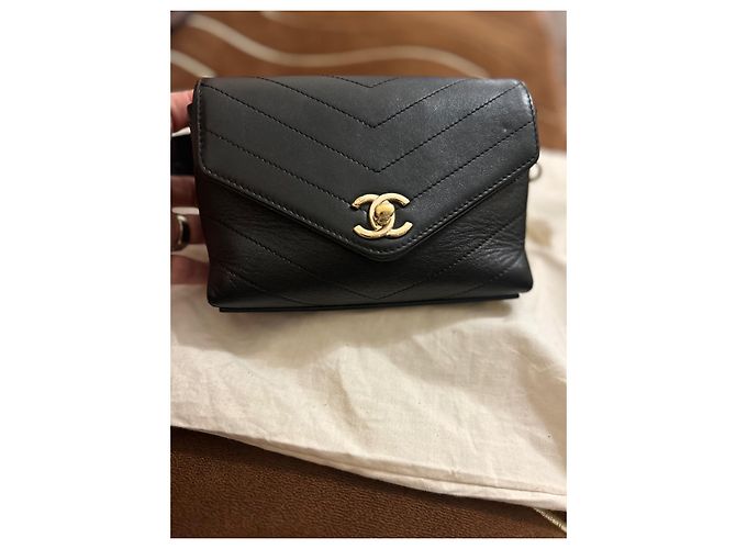 Borsa Chanel in pelle nera Nero - vista 2