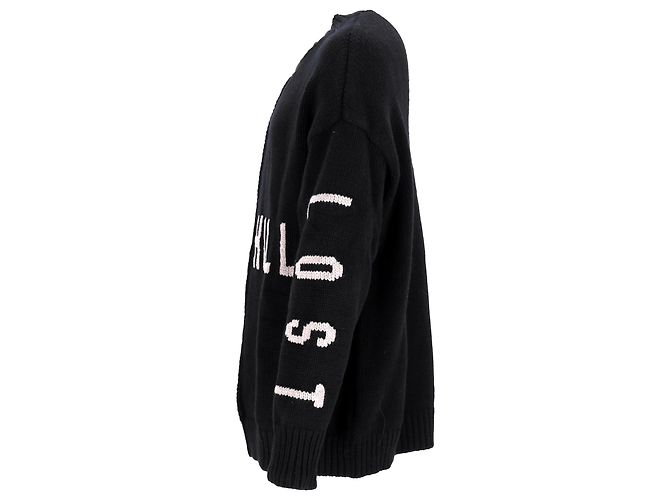 Yeezy Saison 5 Lost Hills Pullover aus schwarzer Wolle - Ansicht 3