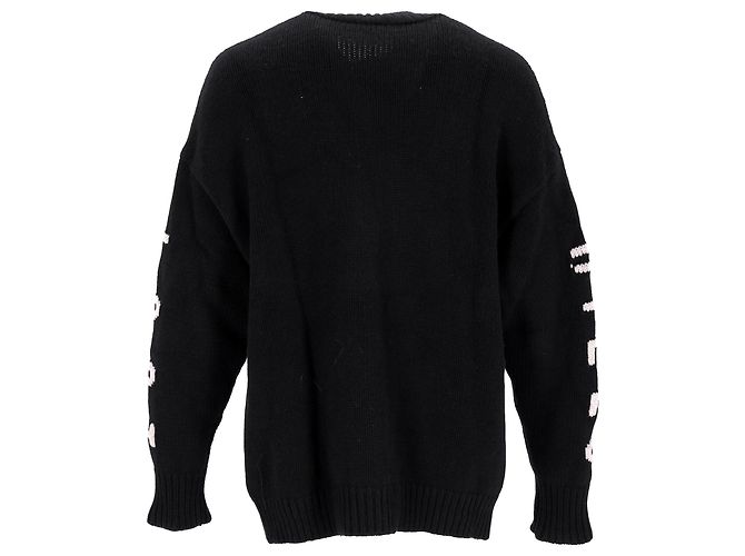 Yeezy Saison 5 Lost Hills Pullover aus schwarzer Wolle - Ansicht 5