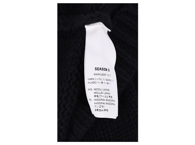 Yeezy Saison 5 Lost Hills Pullover aus schwarzer Wolle - Ansicht 9