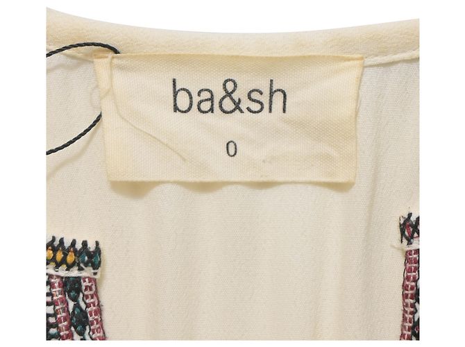 Ba&Sh Mini Kleid aus Ecru Viskose Weiß Roh - Ansicht 4