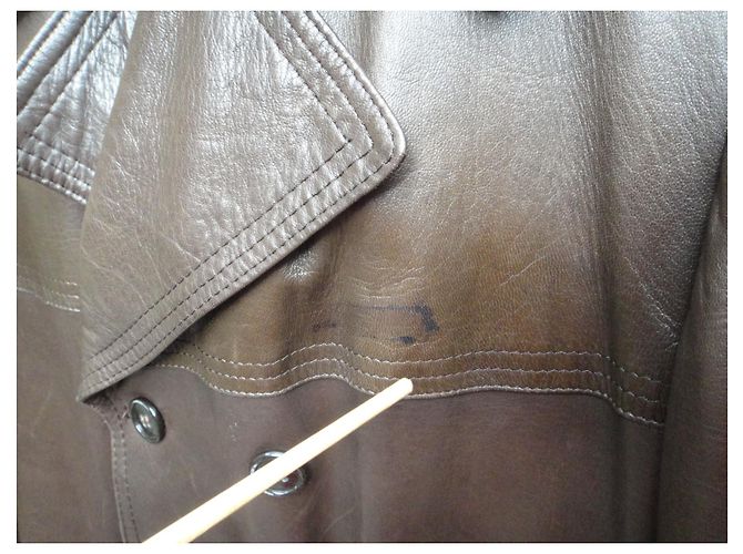 Autre Marque Lederjacke für Herren dunkelbraun - Ansicht 3