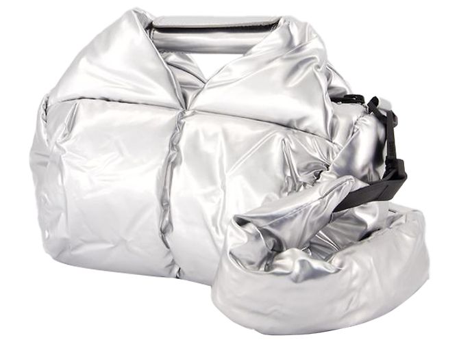 Mini borsa da viaggio Nyssa Puffer Duffel W3 - RAINS - Sintetico - Specchio Argento Metallico - vista 2