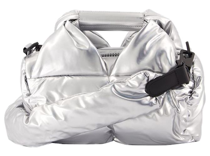 Mini borsa da viaggio Nyssa Puffer Duffel W3 - RAINS - Sintetico - Specchio Argento Metallico - vista 3