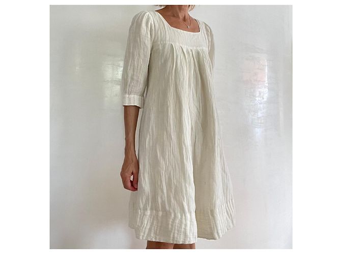 Vestido de algodón blanco roto Masscob talla 34 - 36 - vista 11