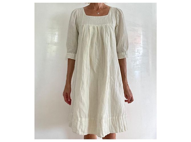 Vestido de algodón blanco roto Masscob talla 34 - 36 - vista 12
