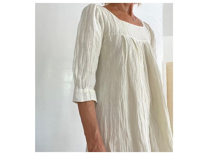 Vestido de algodón blanco roto Masscob talla 34 - 36 - vista 13