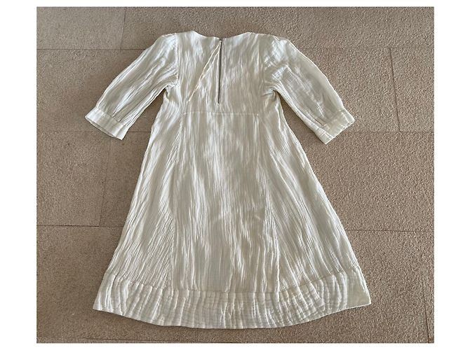 Vestido de algodón blanco roto Masscob talla 34 - 36 - vista 2