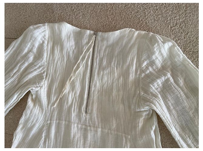 Vestido de algodón blanco roto Masscob talla 34 - 36 - vista 7