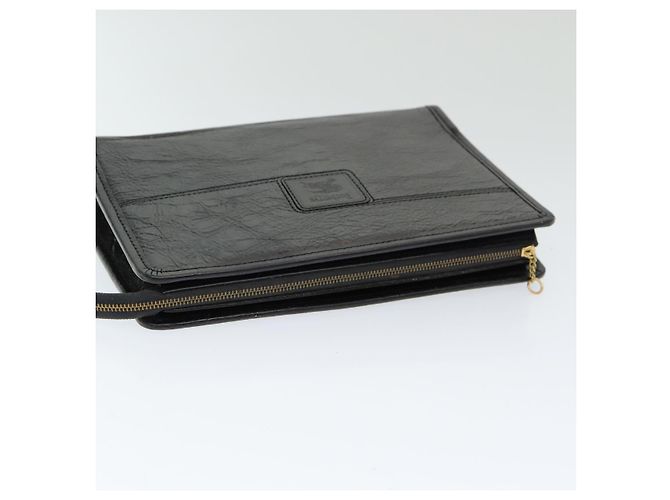 Autre Marque Borsa a mano in pelle nera Burberrys Auth bs16273 Nero - vista 5