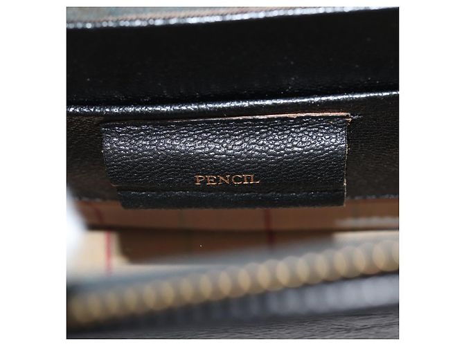 Autre Marque Borsa a mano in pelle nera Burberrys Auth bs16273 Nero - vista 9