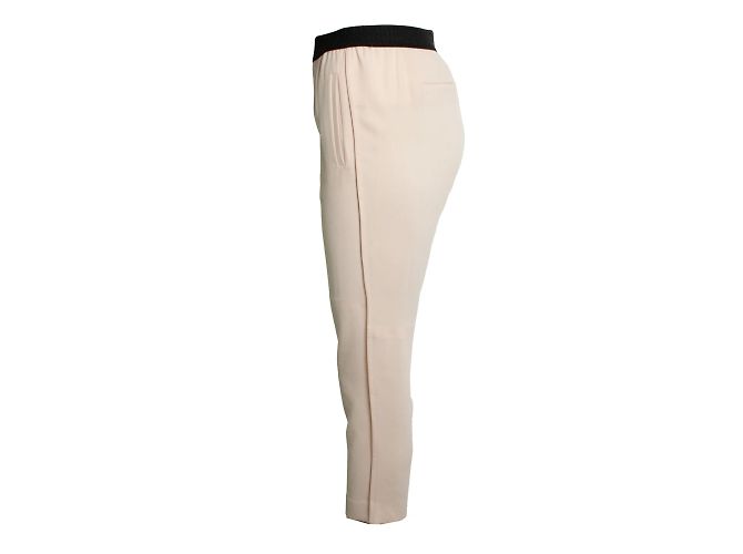Maje, calça de praline rosa com cinto preto - vista 2