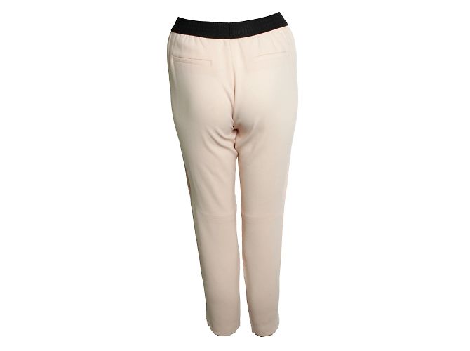 Maje, calça de praline rosa com cinto preto - vista 3