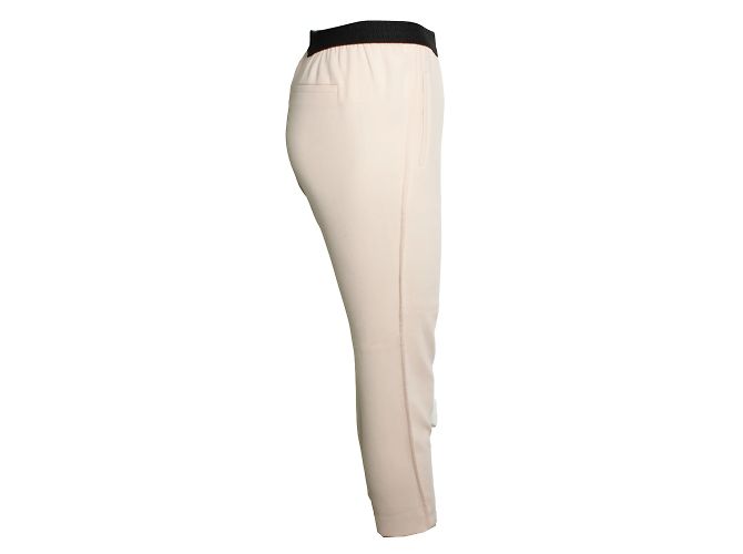 Maje, calça de praline rosa com cinto preto - vista 4