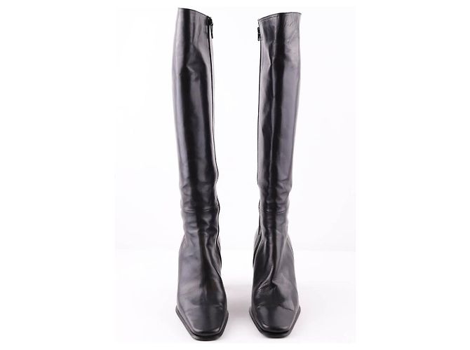 Michel Perry Bottes en cuir Noir - vue 2